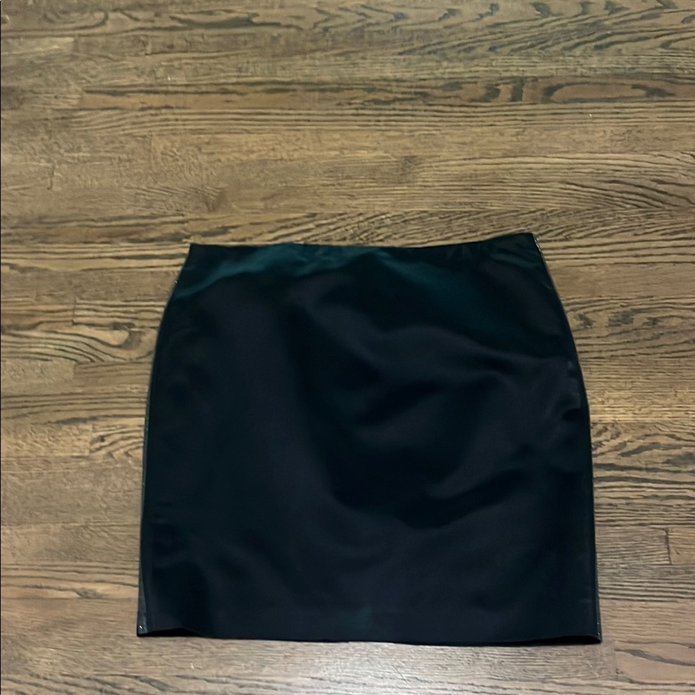 Ralph Lauren Black Label Black Satin Mini Pencil Skirt for Cocktail